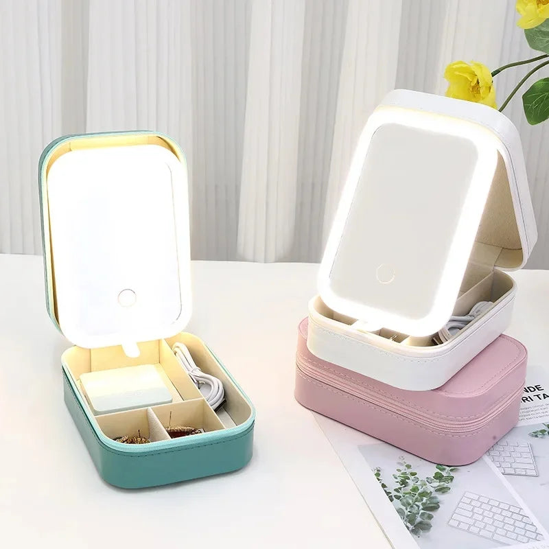 IllumiGlow™ - Portable LED Mirror Makeup Case