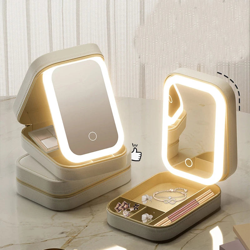 IllumiGlow™ - Portable LED Mirror Makeup Case